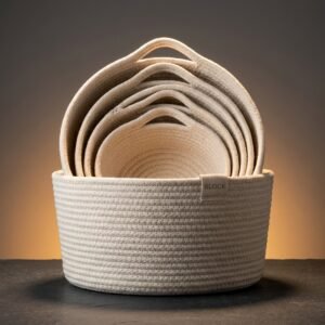 Woven Storage Basket Set, 5-Piece
